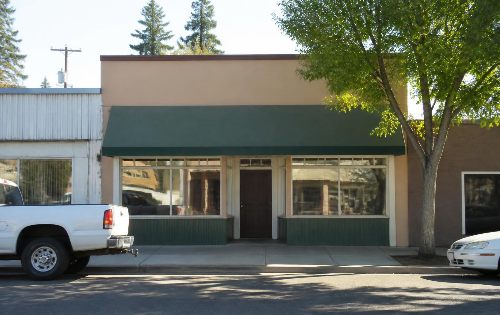 A small legal services office on the main street of a rural California town